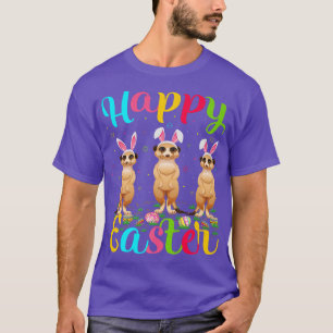 Meerkat Lover Funny Easter Bunny Meerkat Happy T-shirt