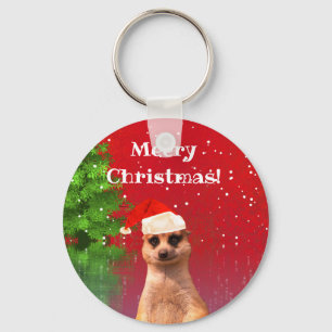 Meerkat Meery Kerstmis Funny Sleutelhanger