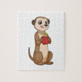 Meerkat met Apple Legpuzzel (Verticaal)