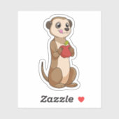 Meerkat met Apple Sticker (Vel)