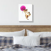 Meerkat met ballon canvas afdruk (Insitu (Slaapkamer))