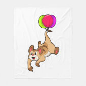 Meerkat met ballon fleece deken (Voorkant)