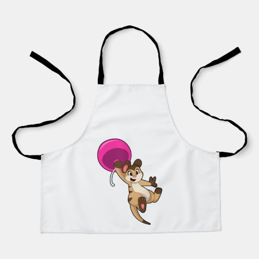 Meerkat met ballon schort (Voorkant)