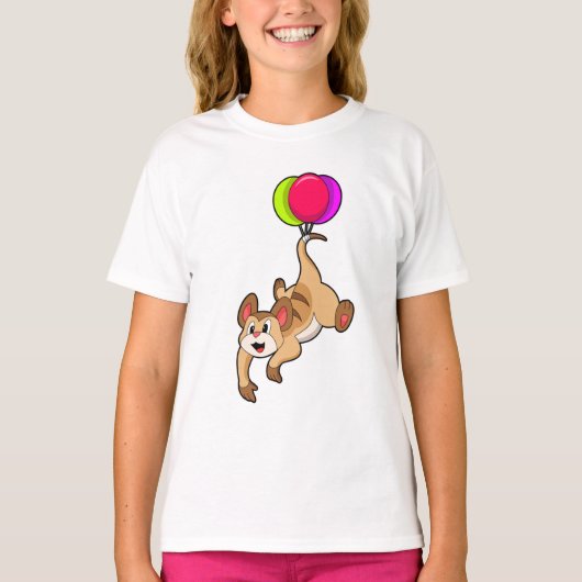 Meerkat met ballon t-shirt (Voorkant)