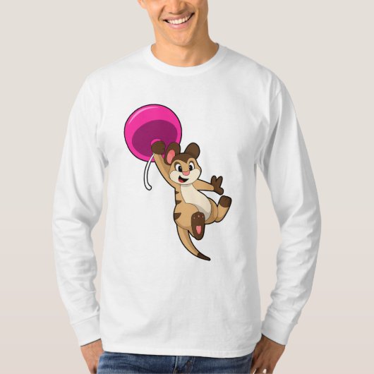 Meerkat met ballon t-shirt (Voorkant)