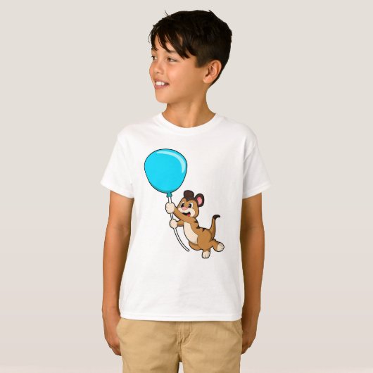 Meerkat met ballon t-shirt (Voorkant volledig)