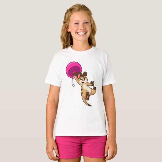 Meerkat met ballon t-shirt (Voorkant volledig)