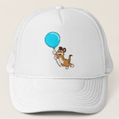Meerkat met ballon trucker pet (Voorkant)