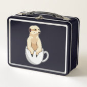 Meerkat met beker koffie (Voorkant)