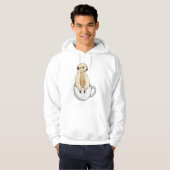 Meerkat met beker koffie hoodie (Voorkant volledig)