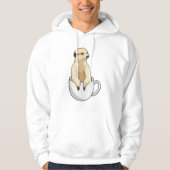 Meerkat met beker koffie hoodie (Voorkant)