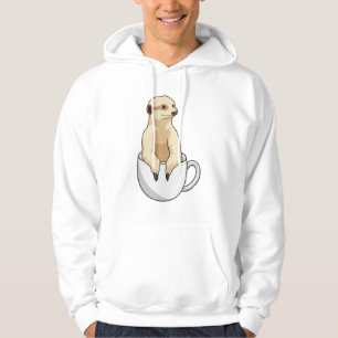 Meerkat met beker koffie hoodie