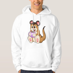 Meerkat met beker koffie hoodie