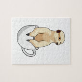 Meerkat met beker koffie legpuzzel (Horizontaal)