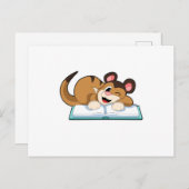 Meerkat met boek briefkaart (Voorkant / Achterkant)