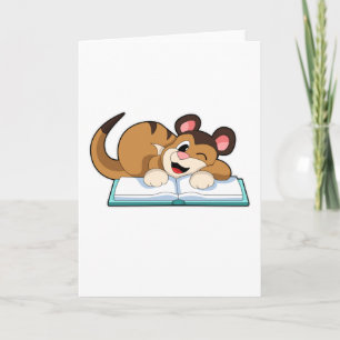 Meerkat met boek kaart