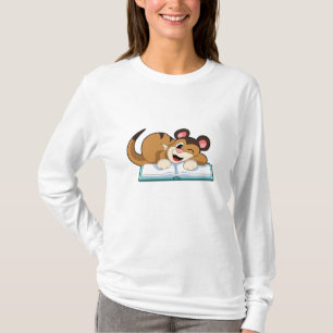 Meerkat met boek t-shirt
