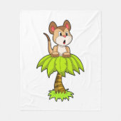 Meerkat met boom fleece deken (Voorkant)