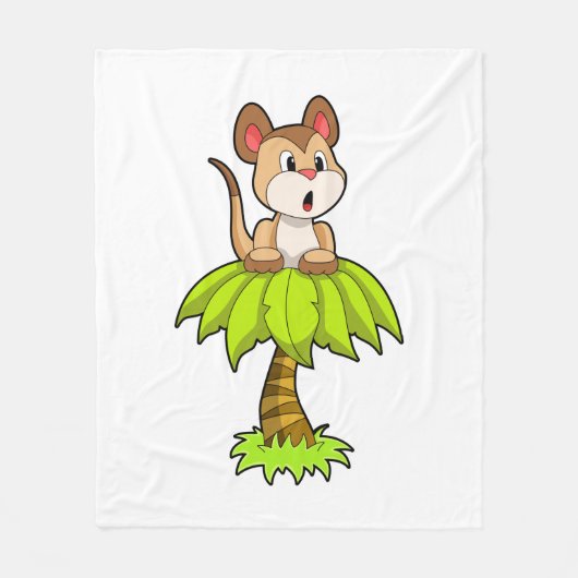 Meerkat met boom fleece deken (Voorkant)