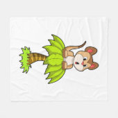 Meerkat met boom fleece deken (Voorkant (Horizontaal))