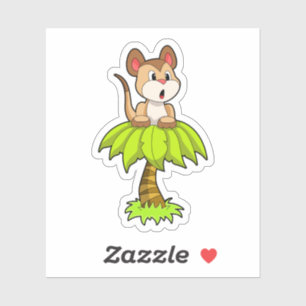 Meerkat met boom sticker