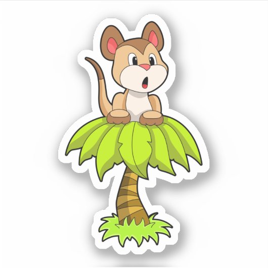 Meerkat met boom sticker (Voorkant)