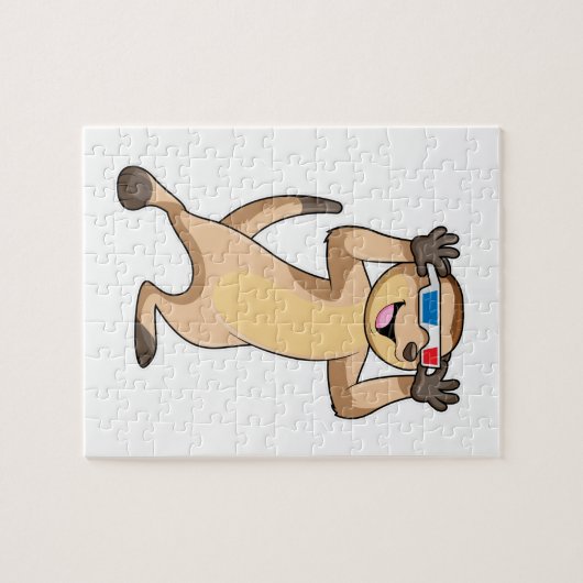 Meerkat met bril legpuzzel (Horizontaal)