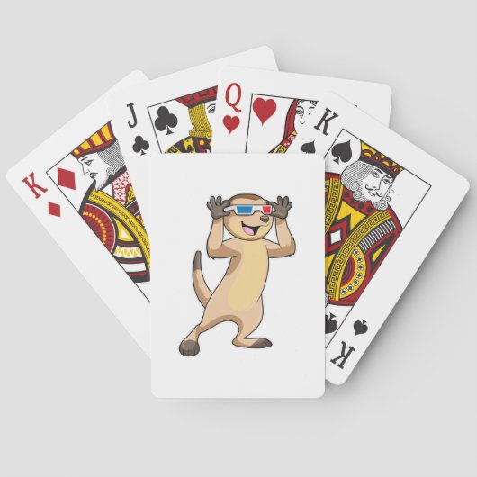 Meerkat met bril pokerkaarten (Achterkant)