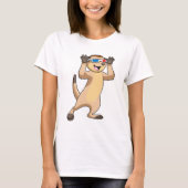 Meerkat met bril t-shirt (Voorkant)