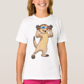 Meerkat met bril t-shirt (Voorkant)