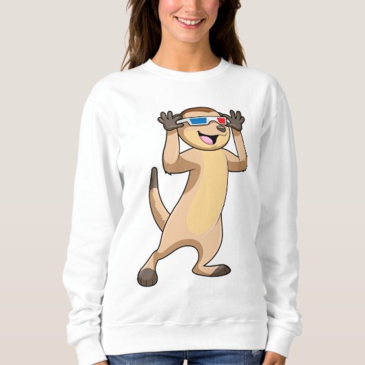 Meerkat met bril trui (Voorkant)