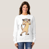 Meerkat met bril trui (Voorkant volledig)