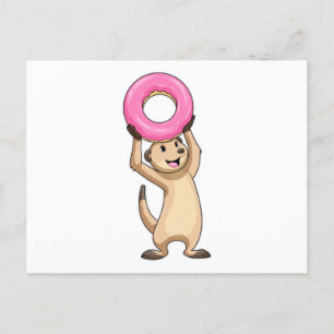 Meerkat met Donut Briefkaart