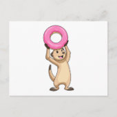 Meerkat met Donut Briefkaart (Voorkant)