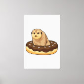Meerkat met Donut Canvas Afdruk (Voorkant)