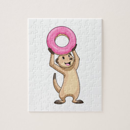 Meerkat met Donut Legpuzzel (Verticaal)