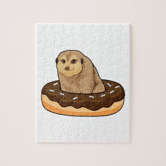 Meerkat met Donut Legpuzzel (Verticaal)