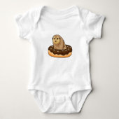 Meerkat met Donut Romper (Voorkant)
