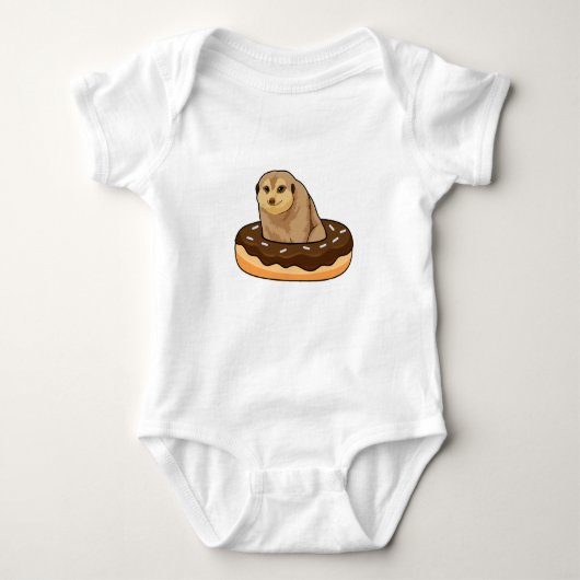 Meerkat met Donut Romper (Voorkant)