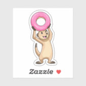 Meerkat met Donut Sticker (Vel)