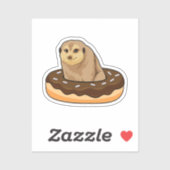 Meerkat met Donut Sticker (Vel)