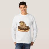 Meerkat met Donut T-shirt (Voorkant volledig)