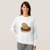 Meerkat met Donut T-shirt (Voorkant volledig)
