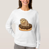 Meerkat met Donut T-shirt (Voorkant)