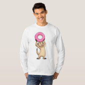 Meerkat met Donut T-shirt (Voorkant volledig)