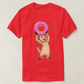 Meerkat met Donut T-shirt (Design voorkant)