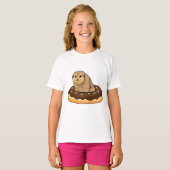 Meerkat met Donut T-shirt (Voorkant volledig)