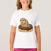 Meerkat met Donut T-shirt (Voorkant)