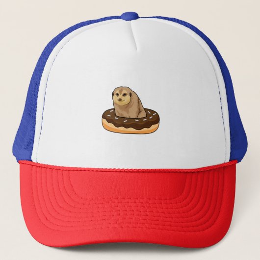 Meerkat met Donut Trucker Pet (Voorkant)