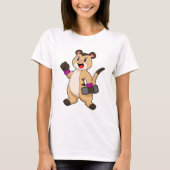Meerkat met Dumbbell T-shirt (Voorkant)